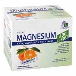 MAGNESIUM 400 tiesioginių oranžinių porcijų lazdelių, 100X2,1 g