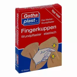GOTHAPLAST Elastiniai pirštų galų žaizdų pleistrai 2 dydžiai, 10 vnt