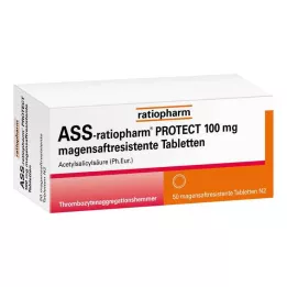 ASS-ratiopharm PROTECT 100 mg enteriniu būdu dengtos tabletės, 50 vnt