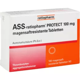 ASS-ratiopharm PROTECT 100 mg enteriniu būdu dengtos tabletės, 100 vnt
