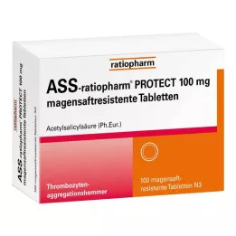 ASS-ratiopharm PROTECT 100 mg enteriniu būdu dengtos tabletės, 100 vnt