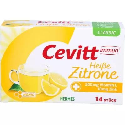 CEVITT Immune hot lemon classic granulės, 14 vnt