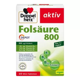 DOPPELHERZ Folio rūgštis 800 Depot tabletės, 60 kapsulių