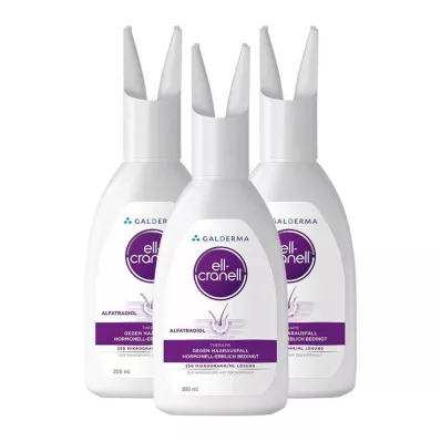 Ell-Cranell nuo hormoninio-paveldimo plaukų slinkimo, 3x200 ml Ell-Cranell nuo hormoninio-paveldimo plaukų slinkimo, 3x200 ml