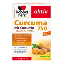 DOPPELHERZ Curcuma 750 kapsulių, 30 kapsulių