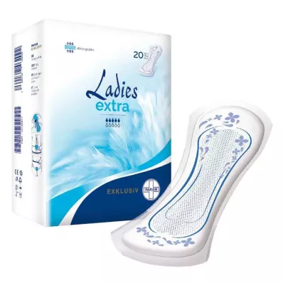 PARAM LADIES EXKLUSIV Papildomi inkontinencijos įdėklai, 20 vnt