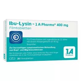 IBU-LYSIN 1A Pharma 400 mg plėvele dengtos tabletės, 20 vnt