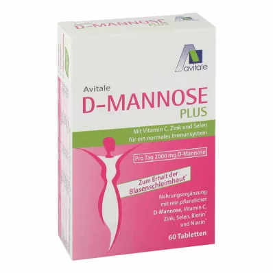 D-MANNOSE PLUS 2000 mg tabletės su vitaminais ir mineralais, 60 vnt