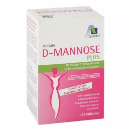 D-MANNOSE PLUS 2000 mg tabletės su vitaminais ir mineralais, 120 vnt