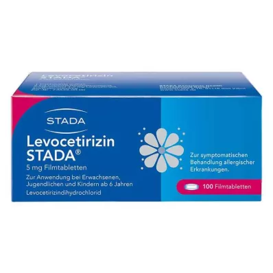 Levocetirizine STADA 5 mg plėvele dengtos tabletės, 100 vnt Levocetirizine STADA 5 mg plėvele dengtos tabletės, 100 vnt