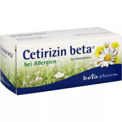 CETIRIZIN beta plėvele dengtos tabletės, 90 vnt