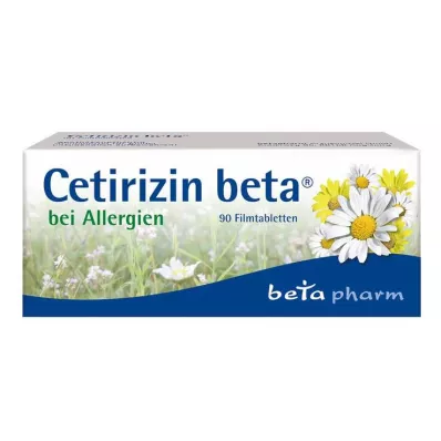 Cetirizine beta plėvele dengtos tabletės nuo alergijos, 90 vnt Cetirizine beta plėvele dengtos tabletės nuo alergijos, 90 vnt