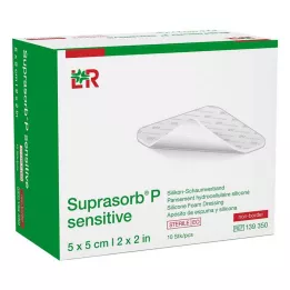 Suprasorb P jautrus PU-putplastis neborinis 5x5cm, 10 vnt