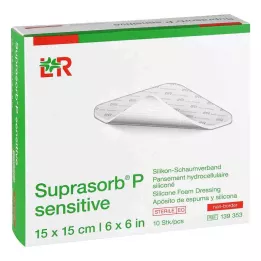 Suprasorb P jautrus PU-putplastis beborinis 15x15cm, 10 vnt