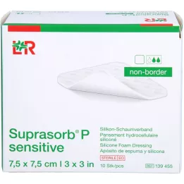 SUPRASORB P sensitive PU-Putų v.non-bor.7,5x7,5, 10 vnt