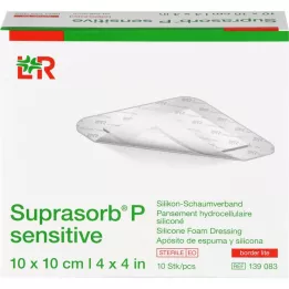 SUPRASORB P sensitive PU-Putų v.bor.lite 10x10cm, 10 vnt