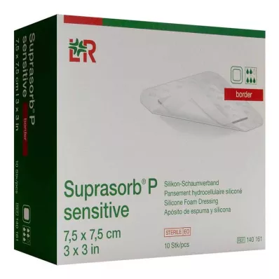 Suprasorb P jautrus PU-putplasčio apvadas 7,5x7,5 cm, 10 vnt