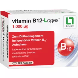 VITAMIN B12-LOGES 1 000 μg kapsulės, 120 kapsulių