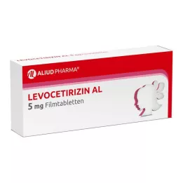 LEVOCETIRIZIN AL 5 mg plėvele dengtos tabletės, 50 vnt