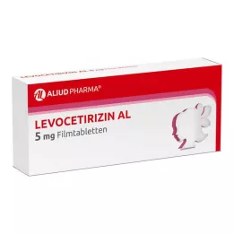 LEVOCETIRIZIN AL 5 mg plėvele dengtos tabletės, 100 vnt
