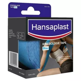 HANSAPLAST Sportinė kineziologinė juosta 5 cmx5 m, mėlyna, 1 vnt