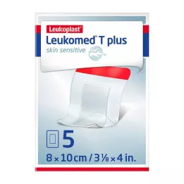 LEUKOMED T plius odai jautrus sterilus 8x10 cm, 5 vnt
