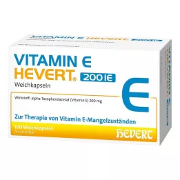 VITAMIN E HEVERT 200 I.U. minkštos kapsulės, 100 vnt