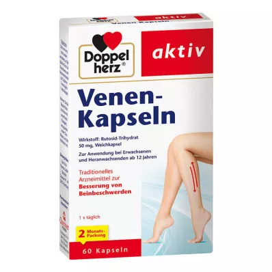 DOPPELHERZ Venų kapsulės, 60 vnt DOPPELHERZ Venų kapsulės, 60 vnt