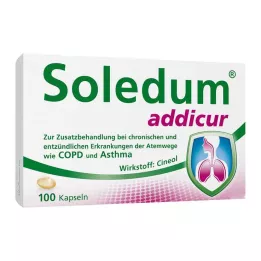 SOLEDUM addicur 200 mg enteriniu būdu dengtos minkštosios kapsulės, 100 vnt