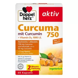 DOPPELHERZ Curcuma 750 kapsulių, 60 kapsulių