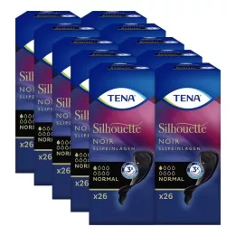 TENA SILHOUETTE Kelnaičių įklotai normal noir, 26 vnt
