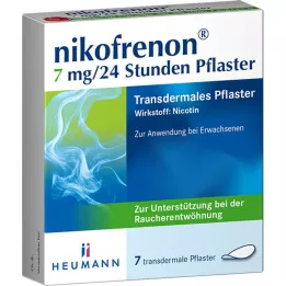 NIKOFRENON 7 mg/24 val. transderminis pleistras, 7 vnt