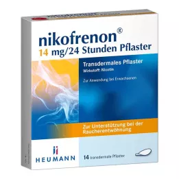 NIKOFRENON 14 mg/24 val. transderminis pleistras, 14 vnt
