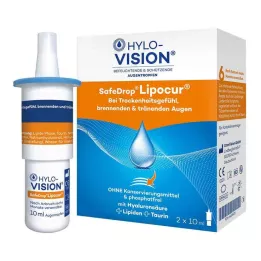HYLO-VISION SafeDrop Lipocur akių lašai, 2X10 ml