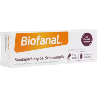 BIOFANAL Kombinuota pakuotė makšties mikozei gydyti Vagtab + tepalas, 1 P