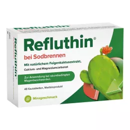 REFLUTHIN nuo rėmens kramtomosios tabletės mėtos, 48 vnt