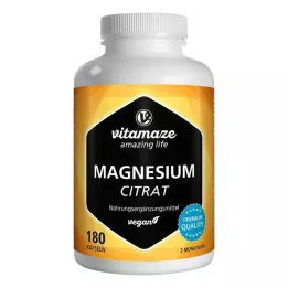 MAGNESIUMCITRAT 360 mg veganiškos kapsulės, 180 vnt
