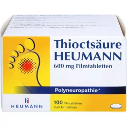 THIOCTSÄURE HEUMANN 600 mg plėvele dengtos tabletės, 100 vnt