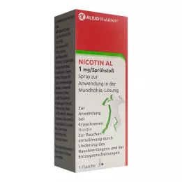 NICOTIN AL 1 mg/purškiamasis purškalas, skirtas vartoti per burną, 1 vnt