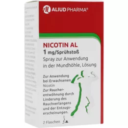 NICOTIN AL 1 mg/purškiamasis aerozolis, skirtas vartoti per burną, 2 vnt