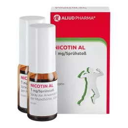 NICOTIN AL 1 mg/purškiamasis aerozolis, skirtas vartoti per burną, 2 vnt
