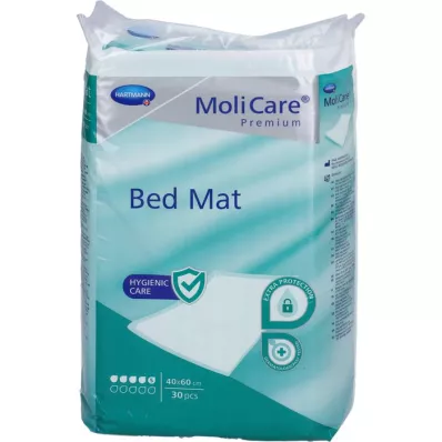 MOLICARE Premium lovos kilimėlis 5 lašai 40x60 cm, 30 vnt