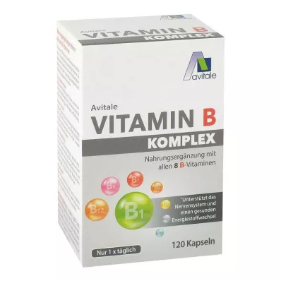 VITAMIN B KOMPLEX kapsulės, 120 kapsulių