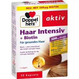DOPPELHERZ Hair Intensive+Biotin kapsulės, 30 kapsulių