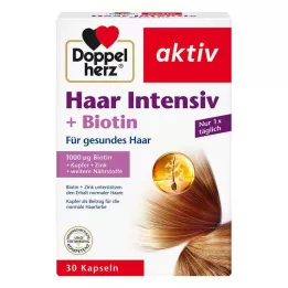 DOPPELHERZ Hair Intensive+Biotin kapsulės, 30 kapsulių