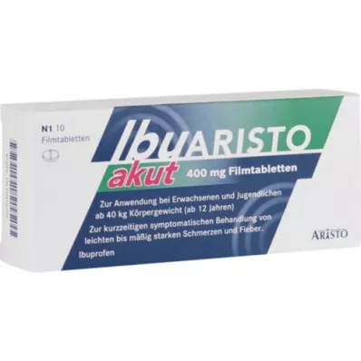 IBUARISTO ūmios 400 mg plėvele dengtos tabletės, 10 vnt