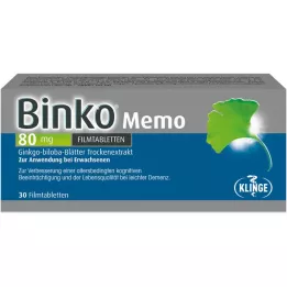 BINKO Memo 80 mg plėvele dengtos tabletės, 30 vnt