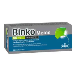 Binko Memo 80 Mg plėvele dengtos tabletės (30 vnt.)