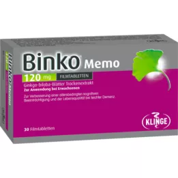 BINKO Memo 120 mg plėvele dengtos tabletės, 30 vnt