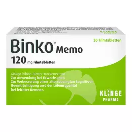 BINKO Memo 120 mg plėvele dengtos tabletės, 30 vnt